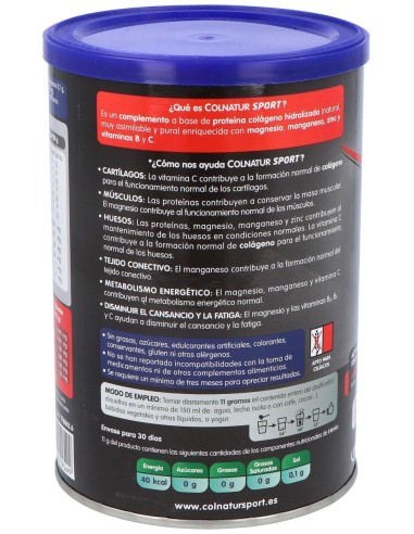 Colnatur Sport Sabor Neutro 330Gr. de Colnatur