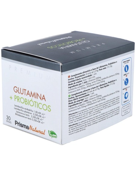 Glutamina + Probioticos 30 Sticks   de Prisma Natural