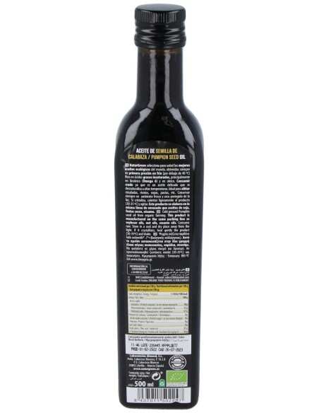 Aceite De Calabaza 1ª Pression Frio 500Ml Bio de Naturgreen