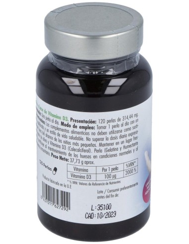 Vita D3 4000Ui 120Perlas de Mundonatural