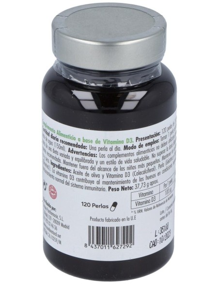 Vita D3 4000Ui 120Perlas de Mundonatural