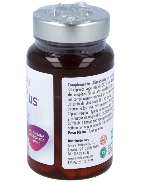 Calm Plus Melatonina 30Cap. de Mundonatural