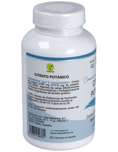 Citrato De Potasio 100Comp. de Vital Ballance