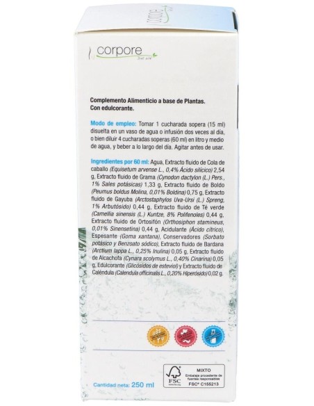 Drenante Y Depurativo 250Ml. Bio de Corpore Diet