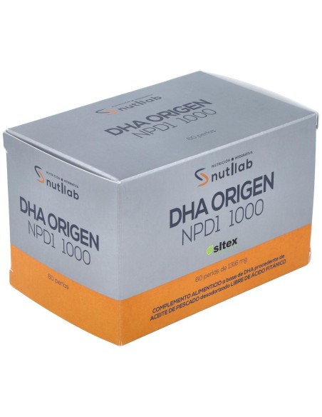 Dha Origen Npd1 1000 Blister 60Perlas. de Nutilab