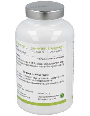Magnesio 180Cap. de Cien Por Cien Natural