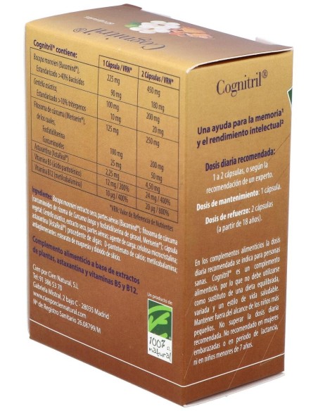 Cognitril 60Cap. de Cien Por Cien Natural