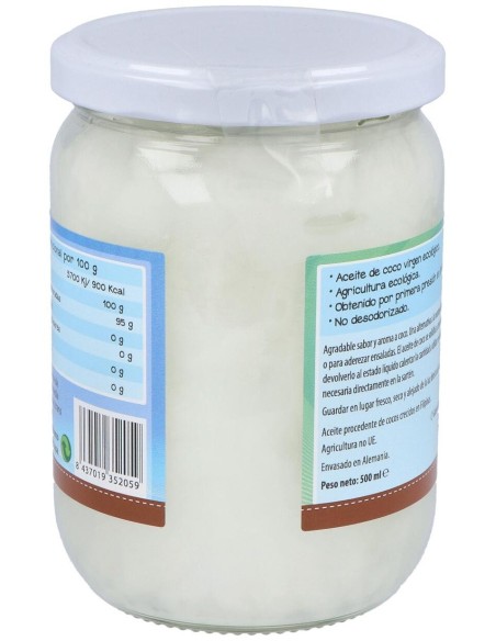 Aceite De Coco 500Ml. de Cien Por Cien Natural