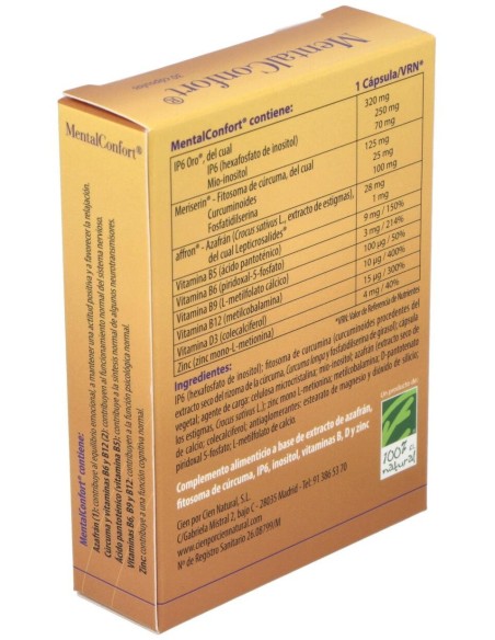 Mentalconfort 30Cap. de Cien Por Cien Natural