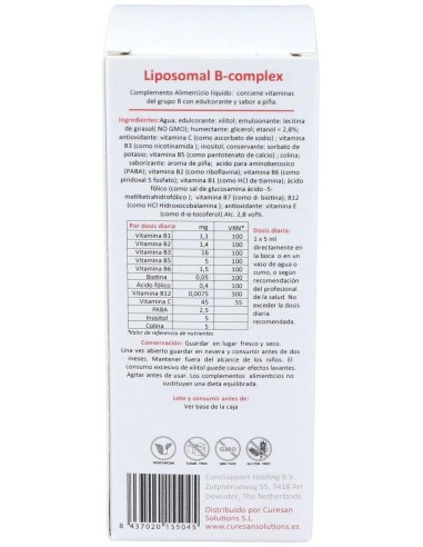 Liposomal B Complex 150Ml. de Curesupport