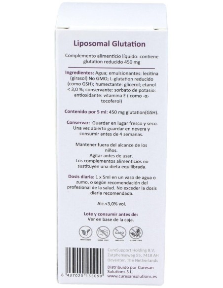 Liposomal Glutation 100Ml. de Curesupport