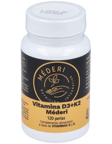 Vitamina D3 + K2 120Perlas de Mederi Nutricion Integrativa