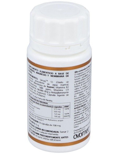 Holovit D3+K2 Con Magnesio Y Membrana Huevo 50Cap de Equisalud