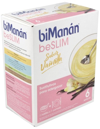 Natillas Sustitutivas Vainilla 6Sbrs. de Bimanan