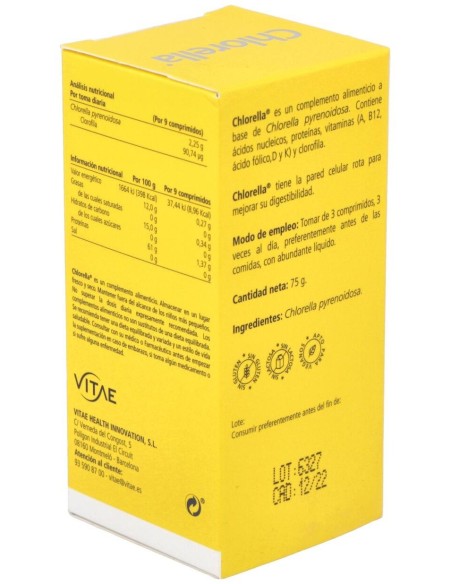 Chlorella 300 comprimidos de Vitae