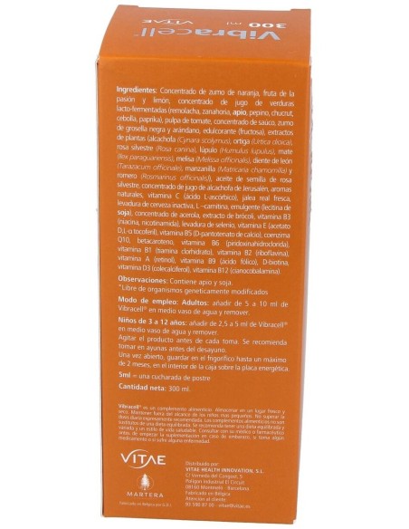 Vibracell 300Ml. de Vitae
