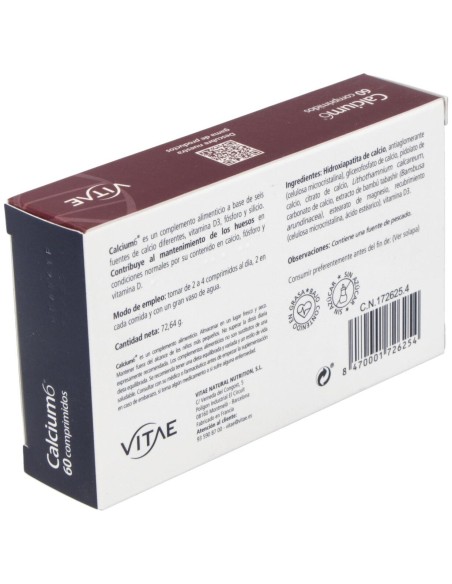 Calcium6 60 comprimidos de Vitae