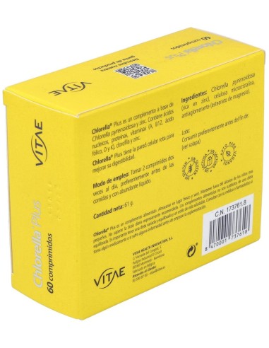 Chlorella Plus 1000mg 60 comprimidos de Vitae