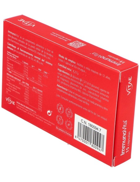 Immunovita 15 cápsulas de Vitae