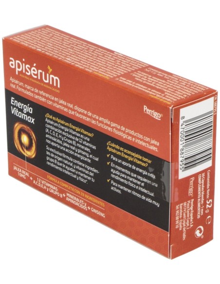 Apiserum Energia Vitamax 30Cap. de Apiserum