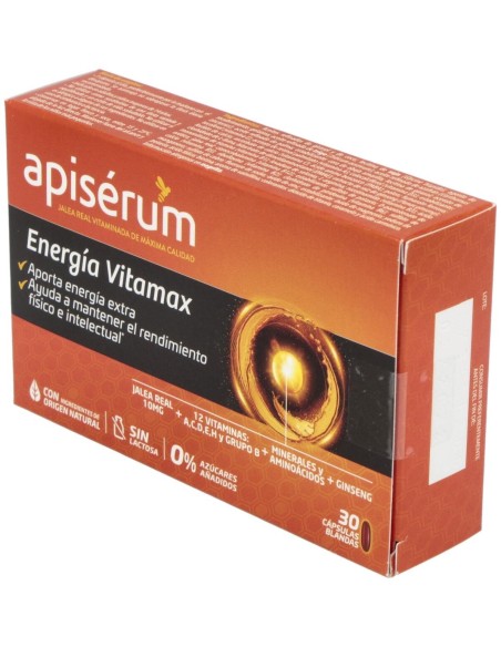 Apiserum Energia Vitamax 30Cap. de Apiserum