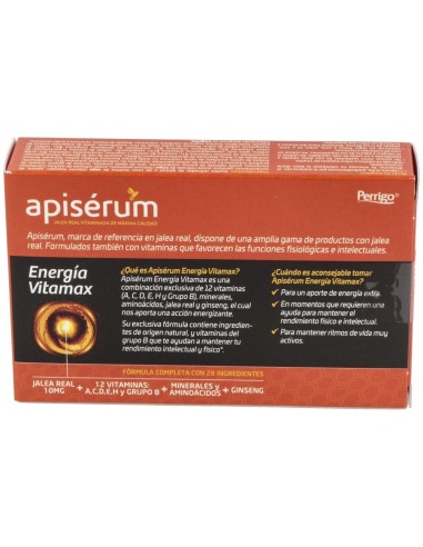 Apiserum Energia Vitamax 30Cap. de Apiserum