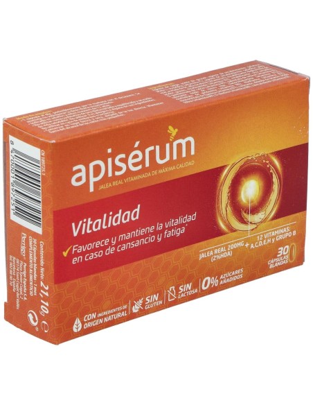 Apiserum Vitalidad 30Cap. de Apiserum