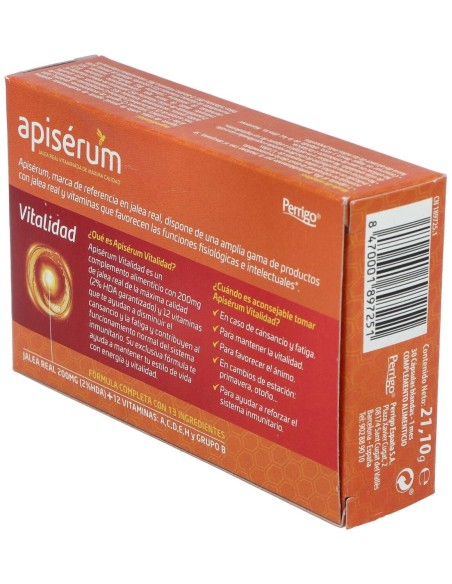 Apiserum Vitalidad 30Cap. de Apiserum