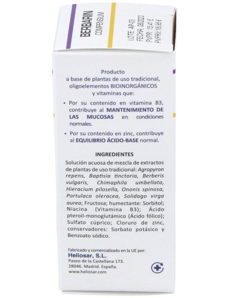 Berbarin Compensium 50Ml. de Heliosar