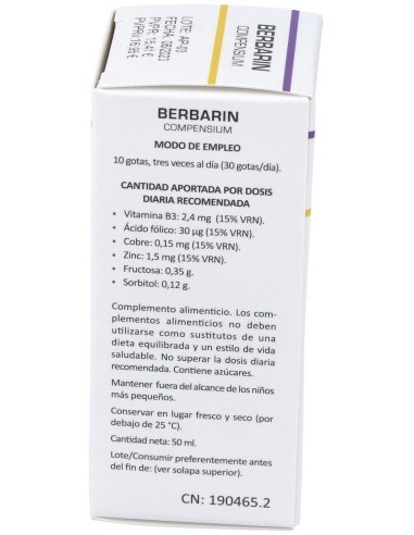 Berbarin Compensium 50Ml. de Heliosar