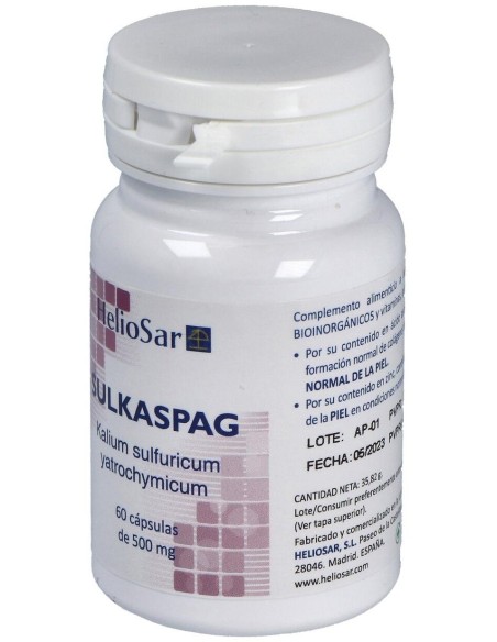 Sulkaspag Kalium Sulfuricum 60Cap. de Heliosar