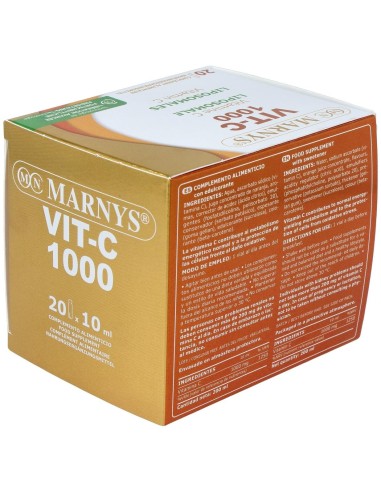 Vit C 1000 Vitamina C Liposomada 20 Ampollas de Marnys