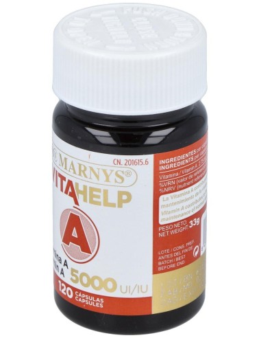 Vitahelp Vitamina A 5000Ui 120Cap. de Marnys