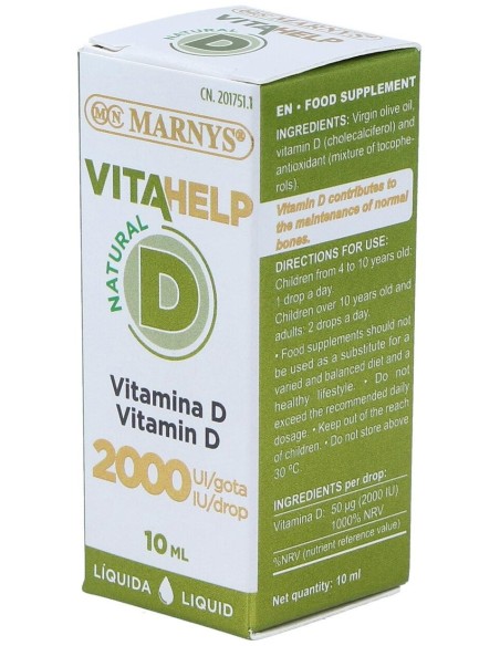 Vitahelp Vitamina D 2000Ui Liquida 10Ml. de Marnys