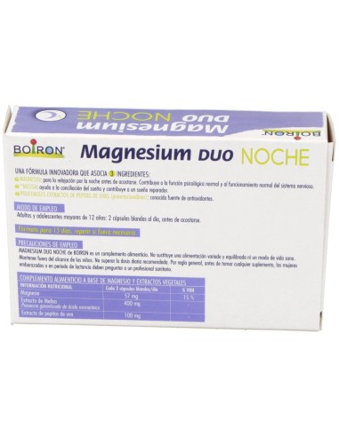 Magnesium Duo Noche 30Cap. de Boiron