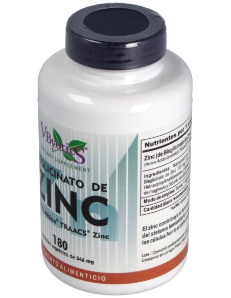 Zinc Bisglicinato 180Cap. de Vbyotics