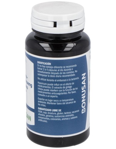 Hiperico-Ginkgo-Ginseng Siberiano Extracto 90Vcap. de Bonusan