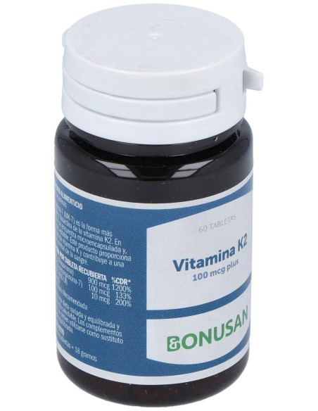 Vitamina K2 100Mcg. Plus 60Comp. de Bonusan