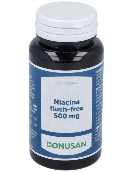 Niacina Flush-Free 500Mg. 60Vcap. de Bonusan