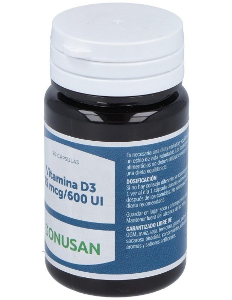 Vitamina D3 15Mcg. 90Cap. de Bonusan