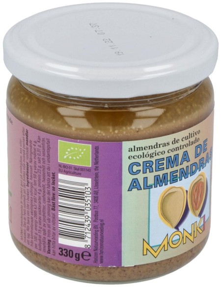 Crema De Almendras Tostadas  330Gr. Bio de Monki