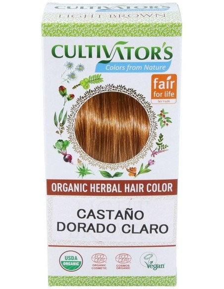 Castaño Dorado Claro Tinte Organico 100Gr. Ecocert de Cultivators