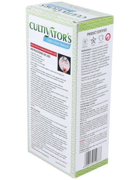 Castaño Dorado Tinte Organico 100Gr. Ecocert de Cultivators