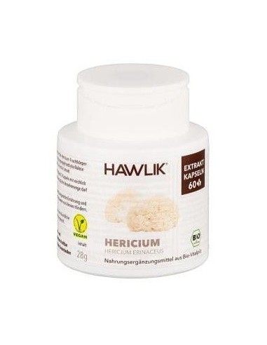 Melena De León (Hericium Erinaceus). Extracto Puro. Bio 60 Vcáps de Hawlik