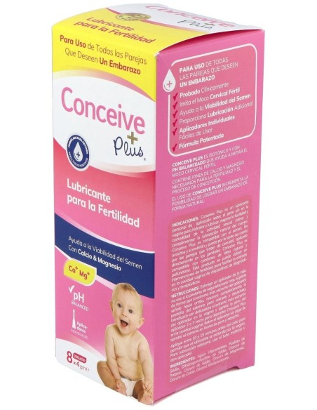 Lubricante Conceive Plus 8 Aplicadores Unidosi de Sasmar