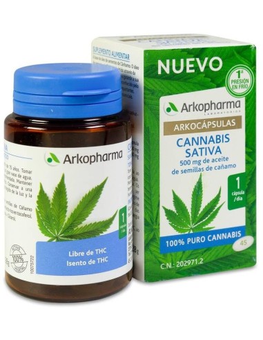 Arkocapsulas Cannabis Sativa Bio 45 Caps de Arkopharma