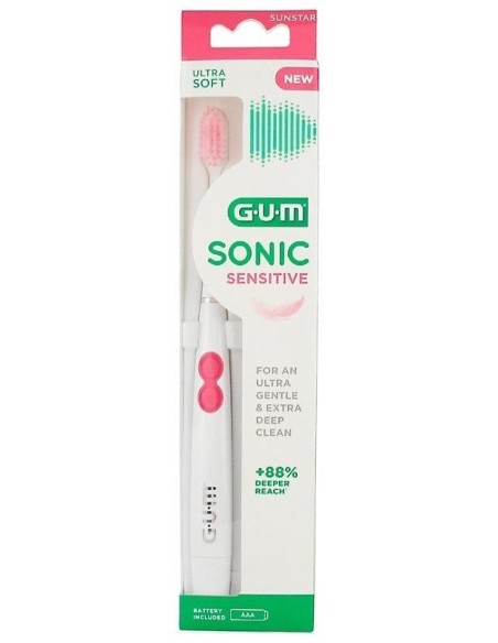Cepillo Elec Sonic Sensitive Pilas 1 Un de Gum