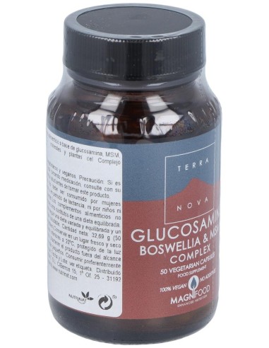 Glucosamina,Boswelia Y Msm Complex 50Vcap. de Terranova