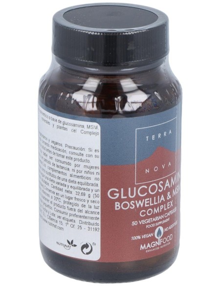 Glucosamina,Boswelia Y Msm Complex 50Vcap. de Terranova