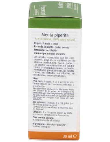 Esencia Menta Piperita 30Ml. Bio de Physalis